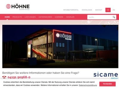 Website von Höhne GmbH
