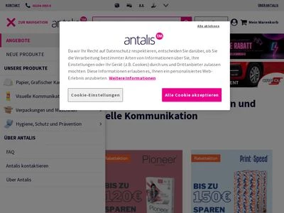 Website von Antalis GmbH