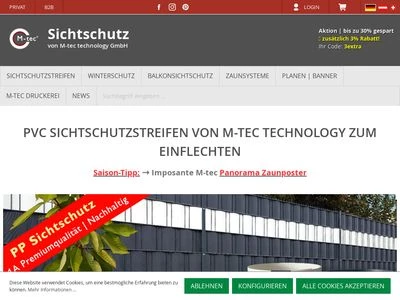 Website von M-tec technology GmbH