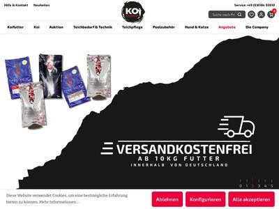 Website von Koi Discount GmbH