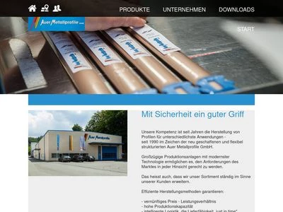 Website von Auer Metallprofile GmbH