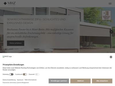 Website von MHZ Hachtel GmbH & Co. KG