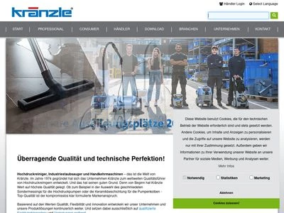 Website von Josef Kränzle GmbH & CO. KG