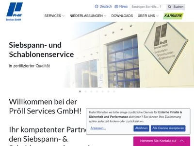 Website von Pröll Services GmbH