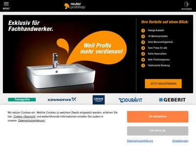Website von Profishop GmbH