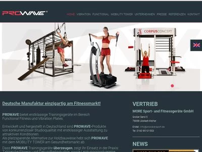 Website von MORE Sport- und Fitnessgeräte GmbH