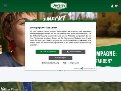 Website von Develey Senf & Feinkost GmbH