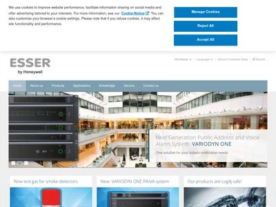 Website von Novar GmbH