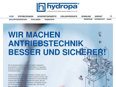 Website von Hydropa GmbH & Cie. KG