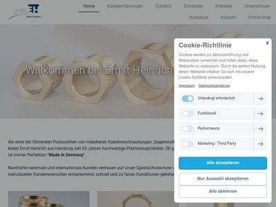 Website von Ernst Heinrich GmbH & Co. KG
