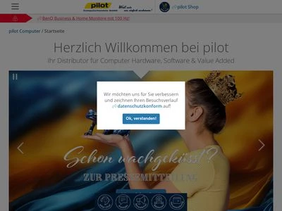 Website von pilot Computerhandels GmbH
