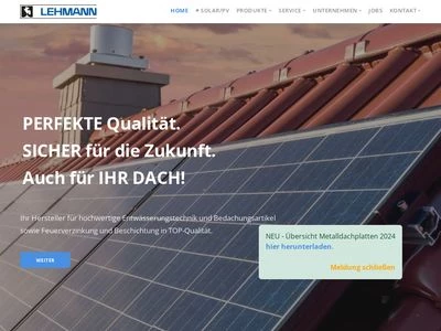 Website von Otto Lehmann GmbH