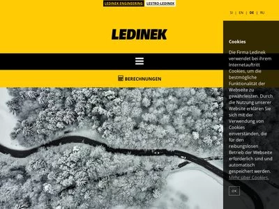 Website von Ledinek - TEC Vertriebs GmbH