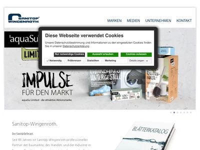 Website von Sanitop-Wingenroth GmbH & Co. KG