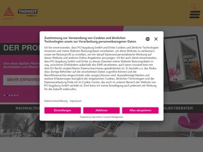 Website von THOMSIT - PCI Augsburg GmbH
