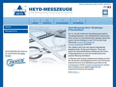 Website von HEYD-MESSZEUGE GmbH