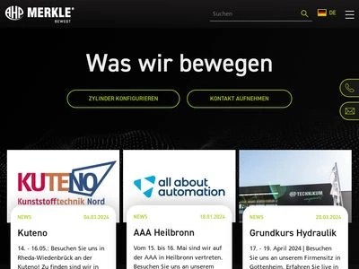 Website von AHP Merkle GmbH