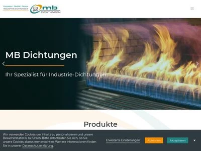 Website von MB Dichtungen GmbH