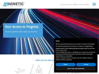 Website von Magnetic Autocontrol GmbH