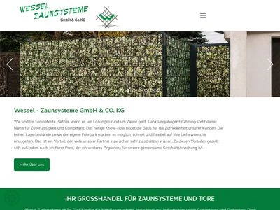 Website von Wessel - Zaunsysteme & CO. KG