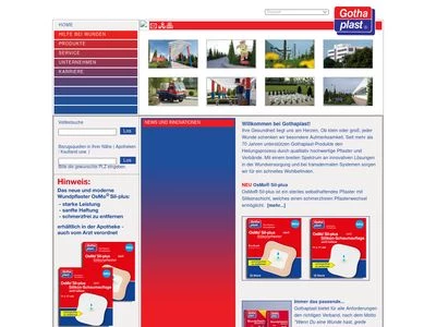 Website von Gothaplast Verbandpflasterfabrik GmbH