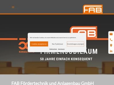 Website von FAB Fördertechnik und Anlagenbau GmbH