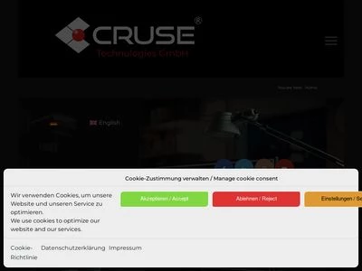 Website von CRUSE Spezialmaschinen GmbH