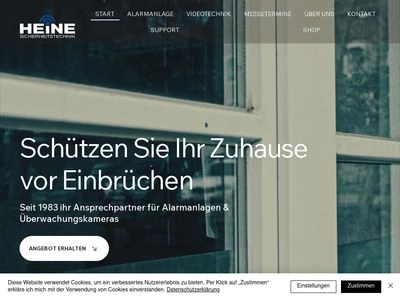 Website von Heine Sicherheitstechnik GmbH
