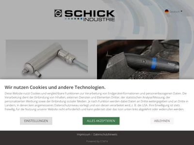Website von Schick GmbH - Industrie