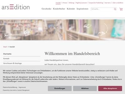 Website von arsEdition GmbH