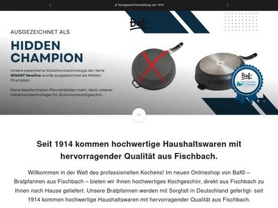 Website von BAF – Industrie- und Oberflächentechnik GmbH