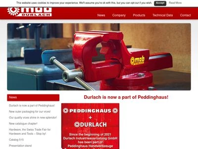 Website von Durlach Industrieausrüstung GmbH
