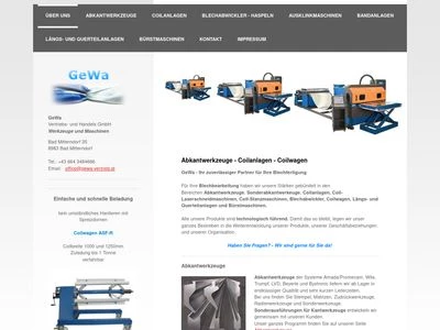 Website von GeWa Vertriebs- und Handels GmbH