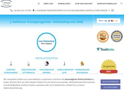 Website von J. Hofmann Transportgeräte