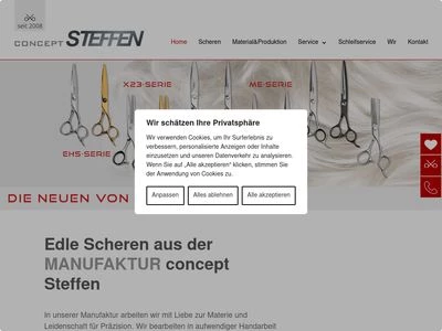 Website von Concept Steffen Haarscheren Manufaktur