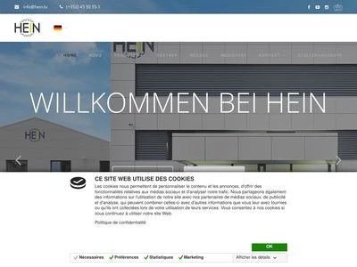 Website von HEIN BACKOFENBAU GmbH