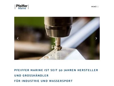 Website von Pfeiffer Marine GmbH