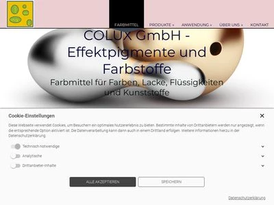 Website von Colux GmbH