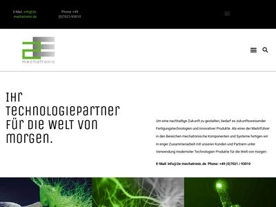 Website von 2E mechatronic GmbH & Co. KG