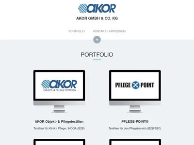 Website von AKOR GmbH & Co. KG
