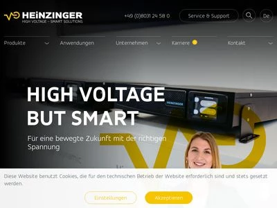 Website von Heinzinger electronic GmbH