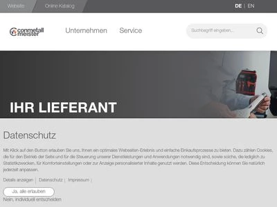Website von Conmetall Meister GmbH