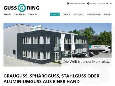 Website von Guss-Ring GmbH & Co. Vertriebs-KG