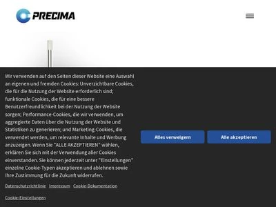 Website von PRECIMA Magnettechnik GmbH