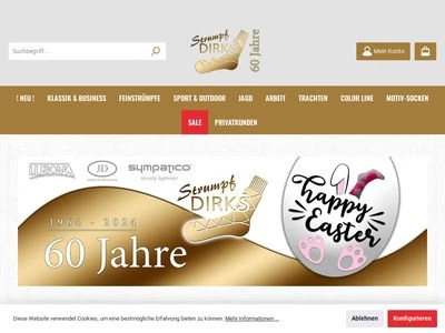 Website von Strumpf Dirks GmbH