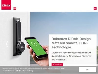 Website von DIRAK Dieter Ramsauer Konstruktionselemente GmbH