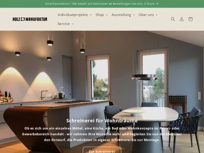 Website von Holzmanufaktur GmbH