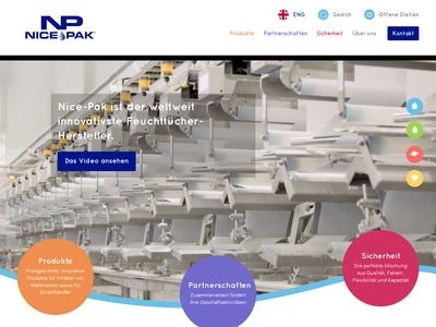 Website von Nice-Pak Deutschland GmbH