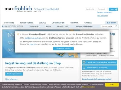 Website von Max Fröhlich GmbH