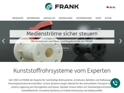Website von FRANK GmbH